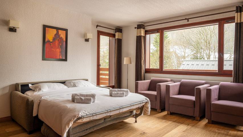 Appartement entier, Appartement de vacances pour 8 personnes avec balcon in Vallorcine, Région de Bonneville
