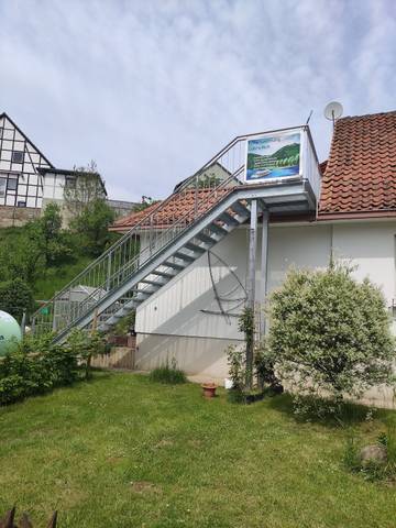 Ferienwohnung für 4 Personen, mit Terrasse und Seeblick sowie Ausblick in Edertal