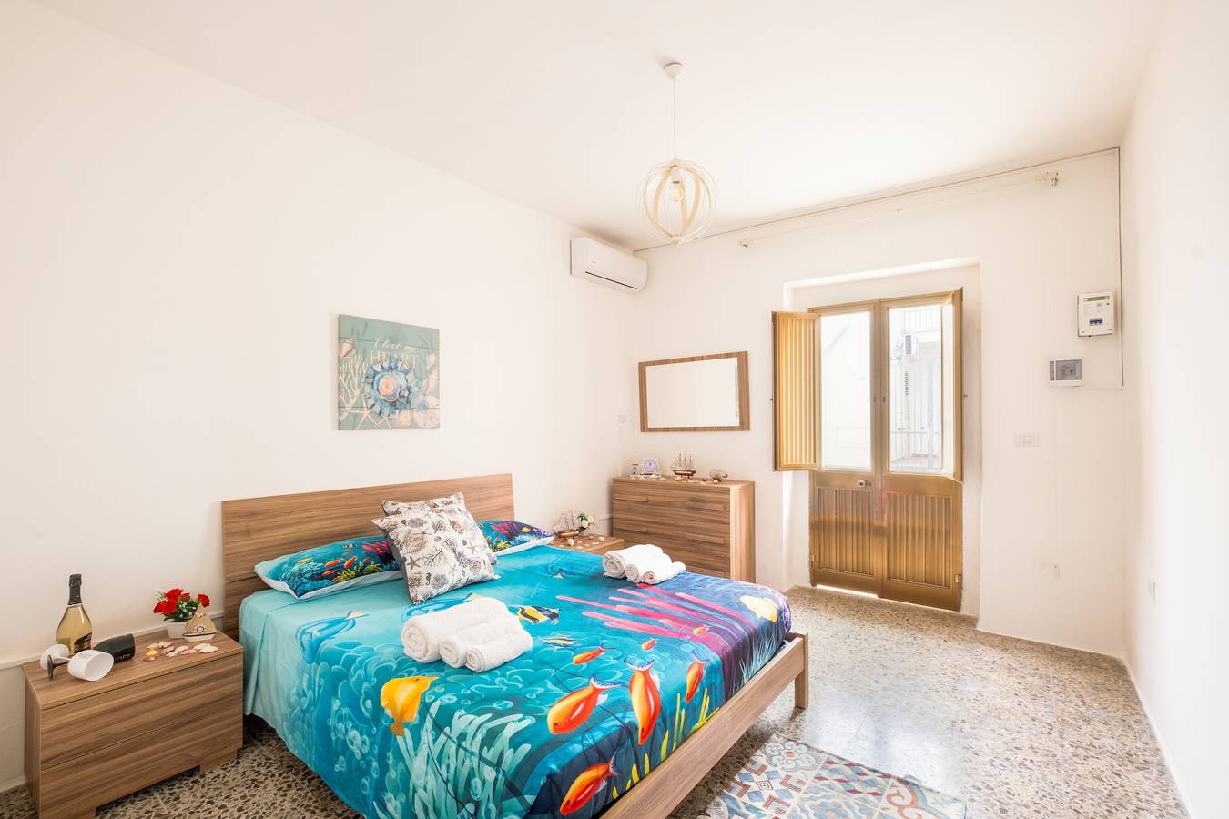 Maison de vacances 'Residenza Della Riva Blu' avec vue sur la mer, terrasse et climatisation in Porto Cesareo, Golfe de Tarente