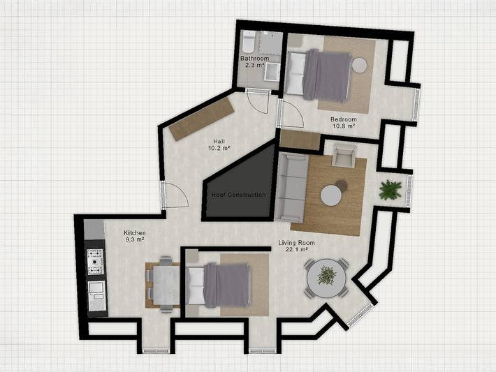 Appartement entier, Admiral - Appartement confortable d'une chambre dans le centre de Copenhague in centre ville de Copenhague, Copenhague