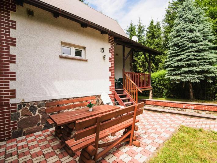 Ferienhaus mit Garten, in der Nähe des Sees in Grunwald, Seenplatte von Ilawa