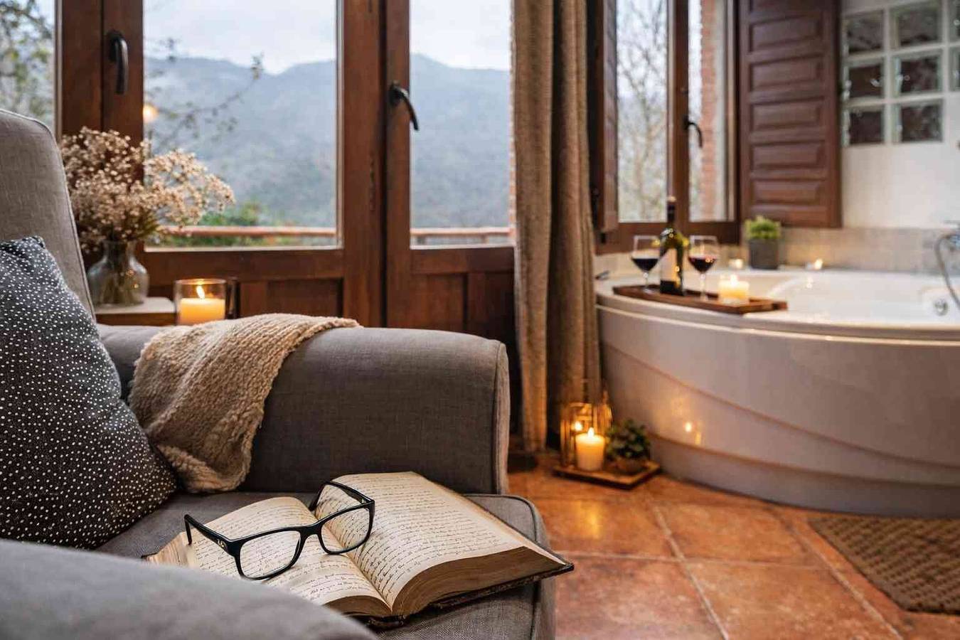 Appartement 'El Ablanu, bubbelbad en uitzicht' met bergzicht, terras en wifi, foto 12