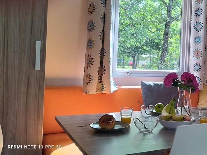 Flower Camping Jas du Moine - Mobilheim 6 personen - Mobilheim Standard 29m² (3 Schlafz. - 6 Pers.) + Terrasse + Tv + Klimaanlage in Salignac, Forcalquier und Umgebung