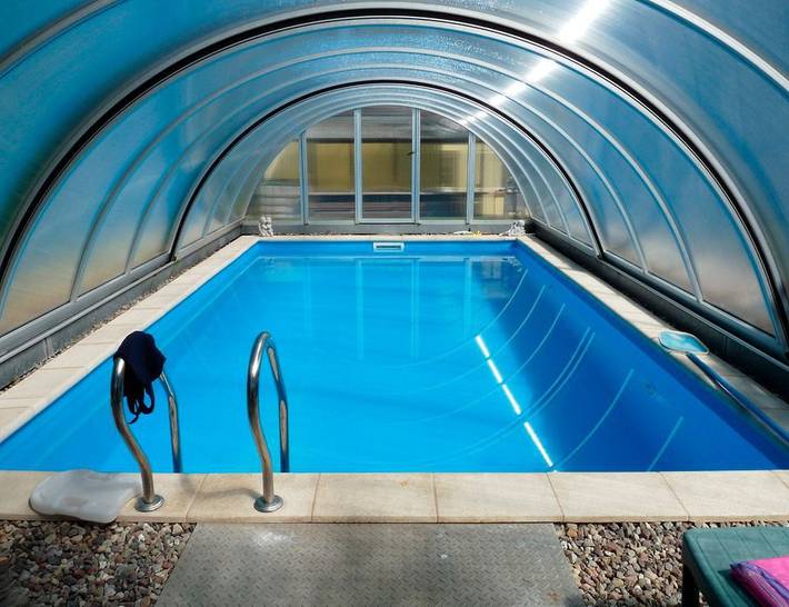 Ferienwohnung für 2 Personen, mit Pool und Sauna sowie Terrasse am Fleesensee