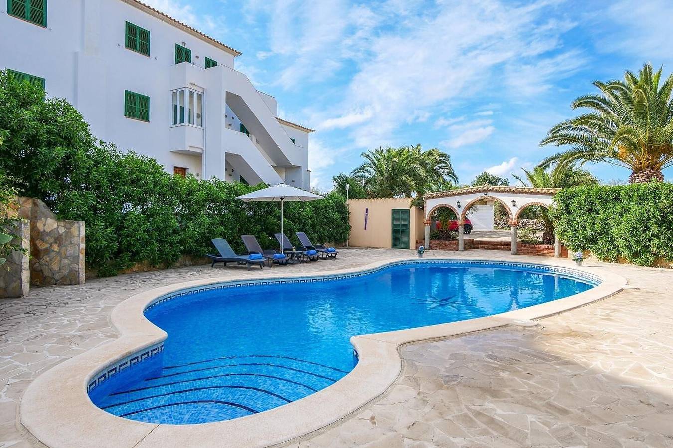 Ferienhaus "Apartamento Estrella del Mar" mit Pool, Klimaanlage, Wlan, Balkon, Terrasse und Garten in Cala Santanyí, Santanyí