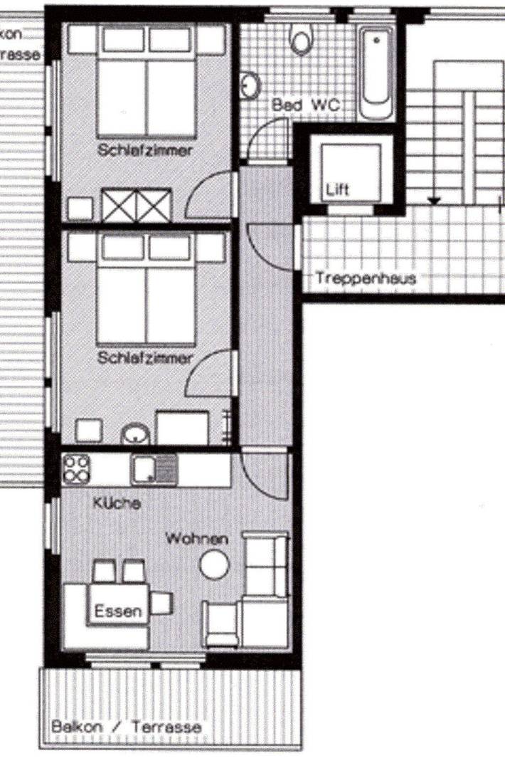 Gîte pour 4 personnes, avec balcon à Saas-Fee - 3