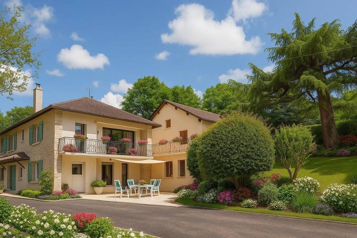 Gîte pour 4 personnes, avec jardin ainsi que piscine et vue à Sarlat-la-Canéda