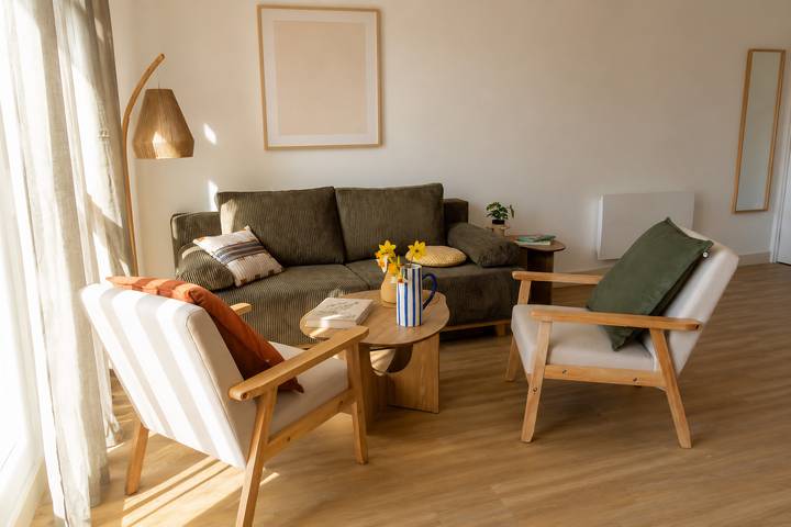 Appartement de vacances pour 6 personnes, avec balcon dans Biscarrosse (bourg)