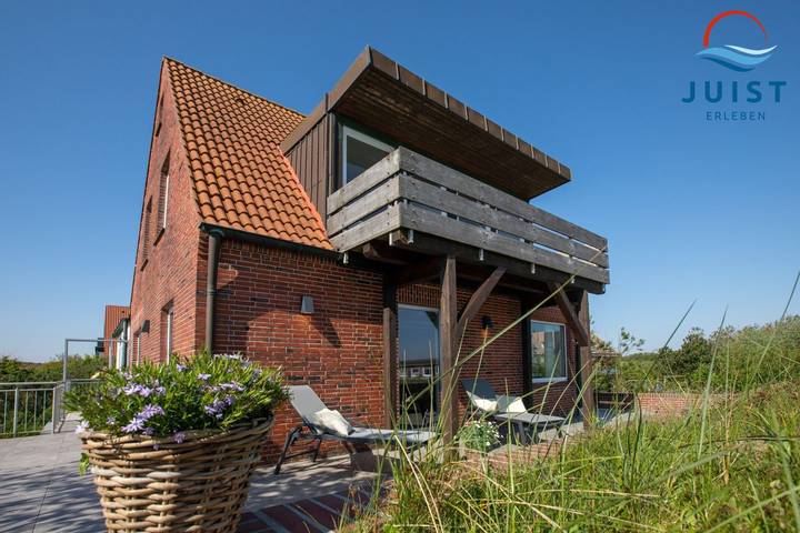 Ferienwohnung für 5 Personen, mit Ausblick und Balkon auf Juist