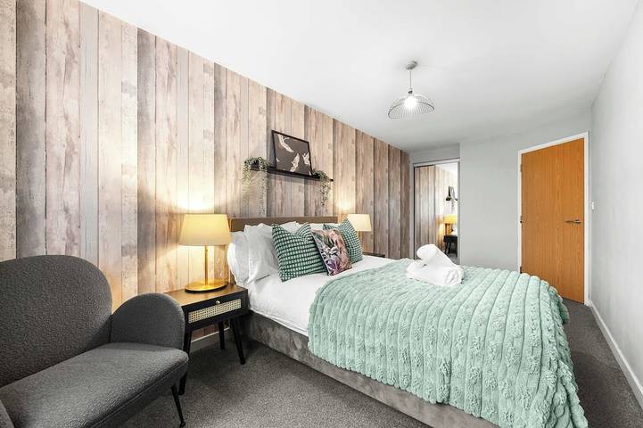 Appartement entier, Chic Salford Flat | Near Trafford & Free Parking by Genesis Living in Grand Manchester