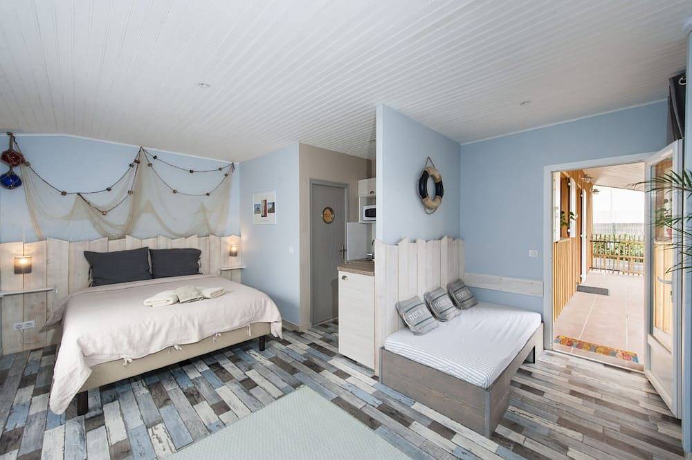 Ganze Wohnung, Studio-Queen-Nasszelle-Terrasse-Meublé de tourisme *** in Gujan-Mestras, Arcachon und Umgebung