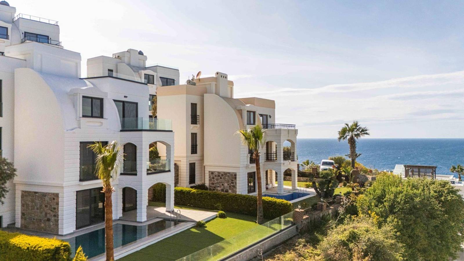 Acogedora villa con piscina privada y vistas de lujo in Bodrum, Egeo Turco