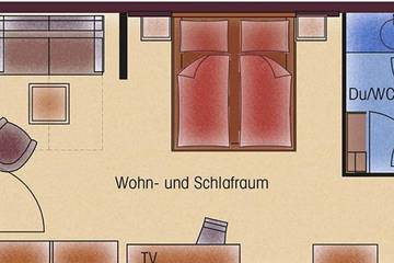 Ferienhaus für 4 Personen, mit Pool und Garten in Au