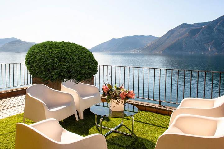 Ferienwohnung für 6 Personen, mit Seeblick und Ausblick sowie Garten und Balkon