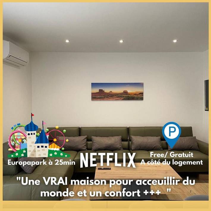 Gîte pour 8 personnes, avec terrasse et jardin à Friesenheim