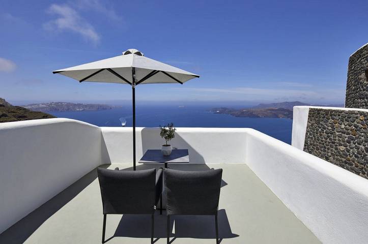Villa for 2 personer, med sjøutsikt og balkong på Santorini