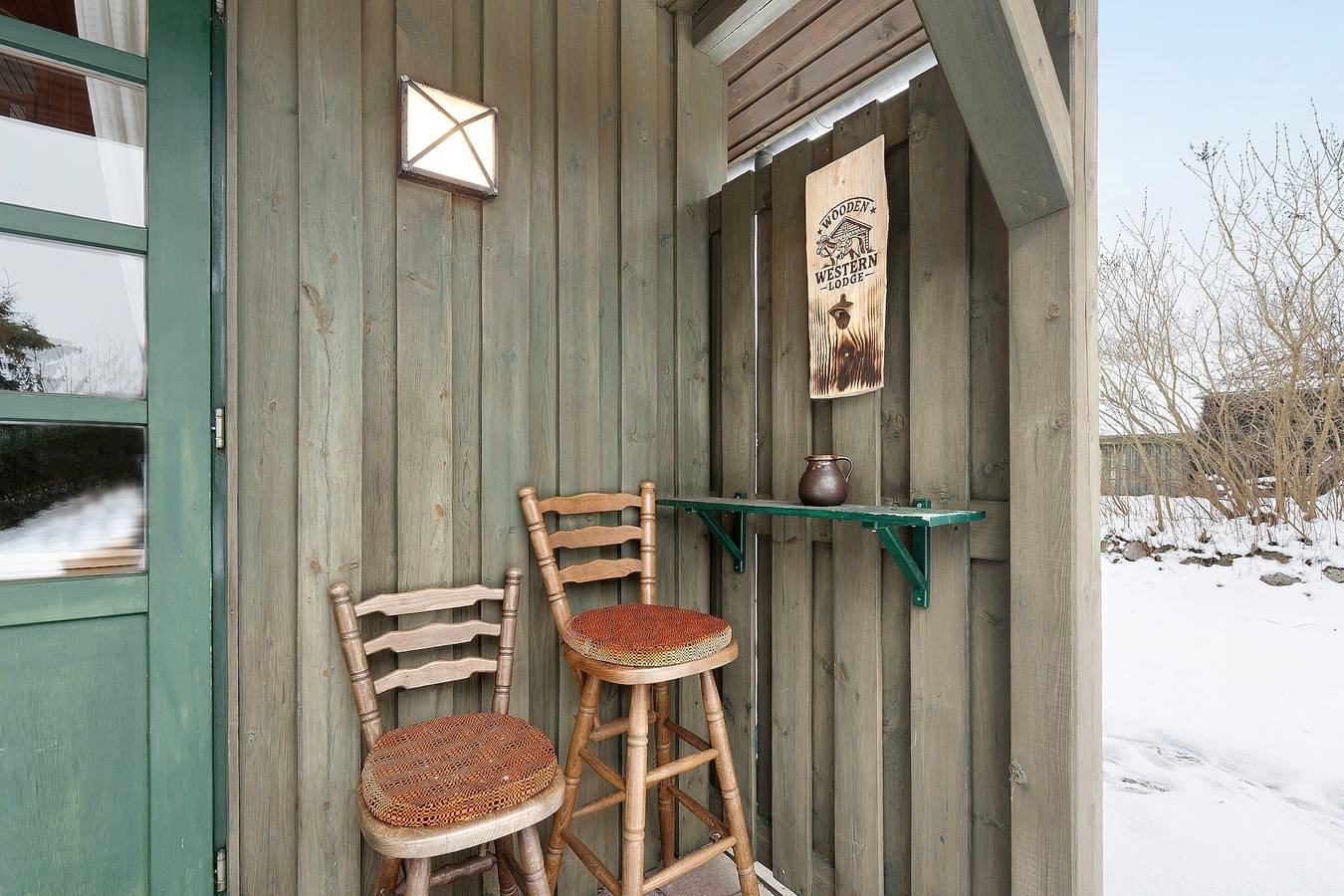 Maison de vacances « Wooden Western Lodge » avec vue sur la montagne, terrasse privée et Wi-Fi in Brekendorf, Région de Rendsburg-Eckernfoerde