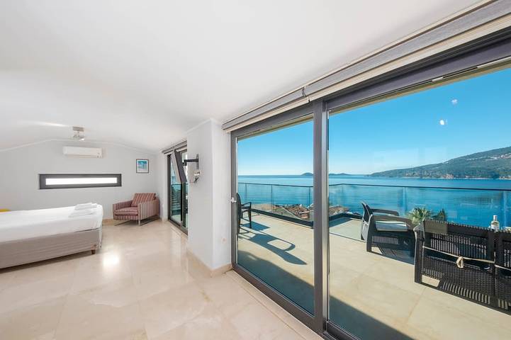 Zeitgenössische Design-Villa in Kalamar Innerhalb gehender Entfernung zum Strand in Kaş, Provinz Antalya