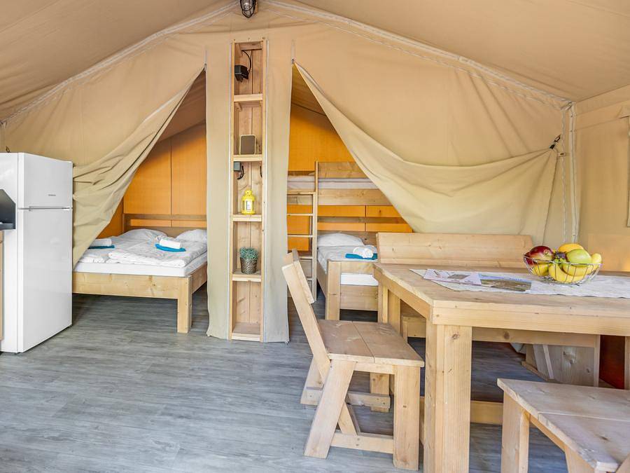 Camping Stella Maris - Canvas and wooden tent 5 persons - Safari tent Lodge (5P) in Umag, Westcoast Istria