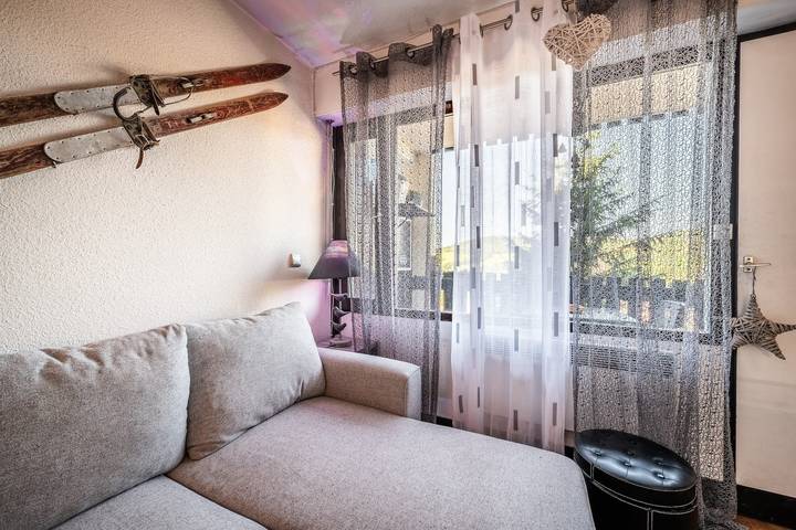 Hel enrumslägenhet, Charming Studio with Mountain View and Balcony in Bogève, Thonon-les-Bains region