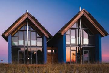 Ferienhaus mit Meerblick für 6 Personen, mit Sauna und Ausblick sowie Terrasse in Heiligenhafen