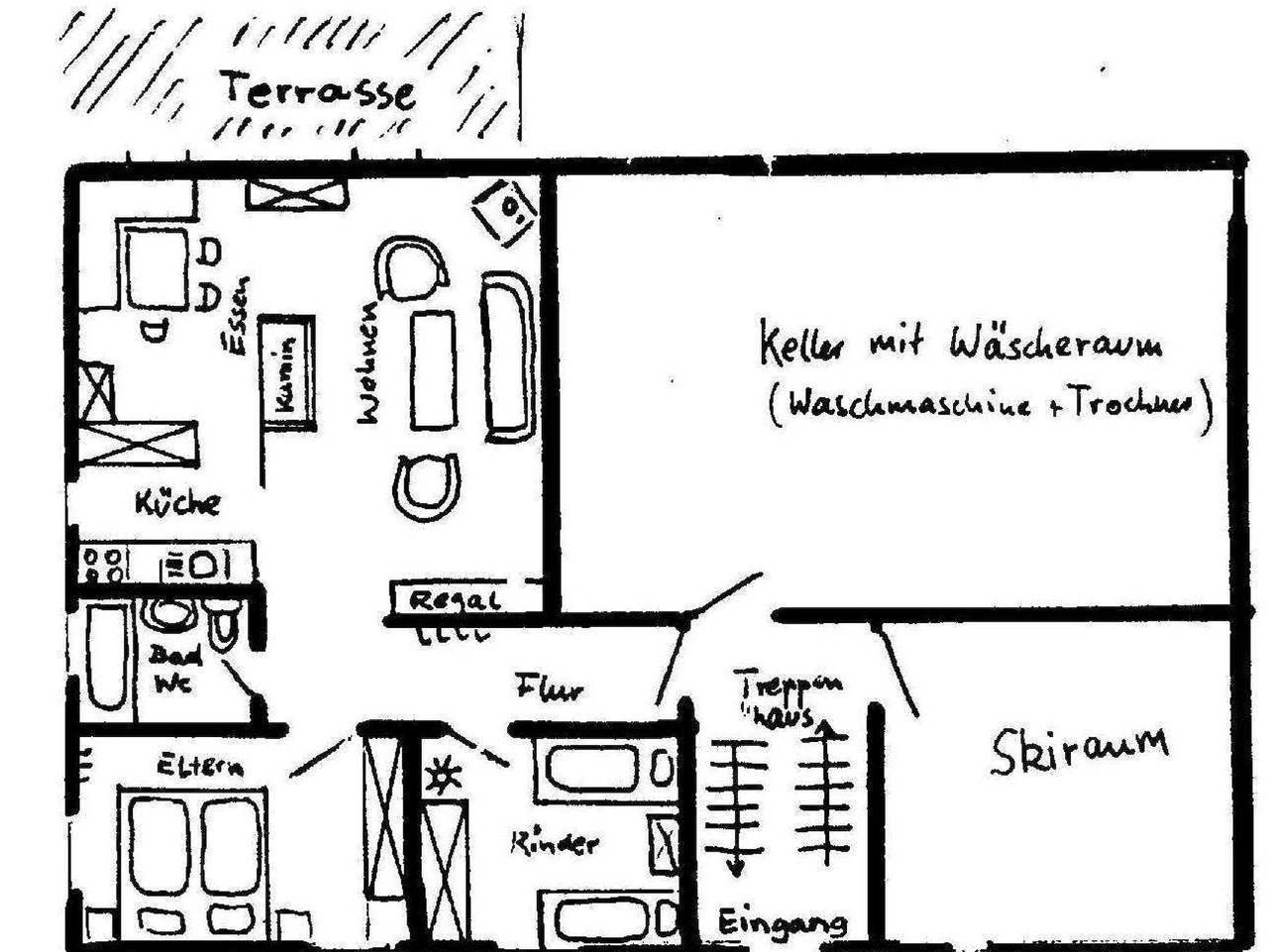 Ganze Ferienwohnung, Stalu D1 - Bürchen - 3 1/2 Zimmerwohnung mit Terrasse im Parterre 1 in Bürchen, Walliser Alpen