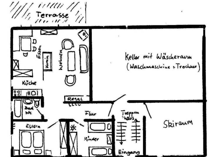 Ganze Ferienwohnung, Stalu D1 - Bürchen - 3 1/2 Zimmerwohnung mit Terrasse im Parterre 1 in Bürchen, Walliser Alpen