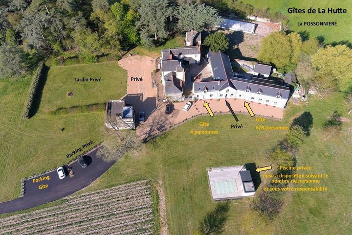Gîte pour 4 personnes, avec jardin et piscine