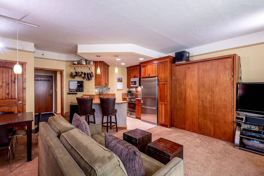 Ganze Wohnung, Telemark Lodge 404: 0. 5 Br / 1 Ba Studio in Copper Mountain, 6 Personen in Copper Mountain, Summit County