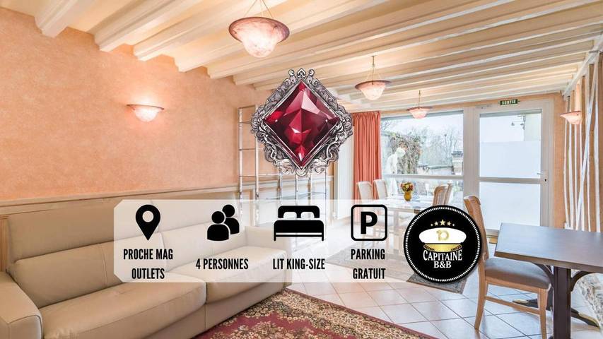 Gîte pour 4 personnes, avec terrasse à Pont-Sainte-Marie