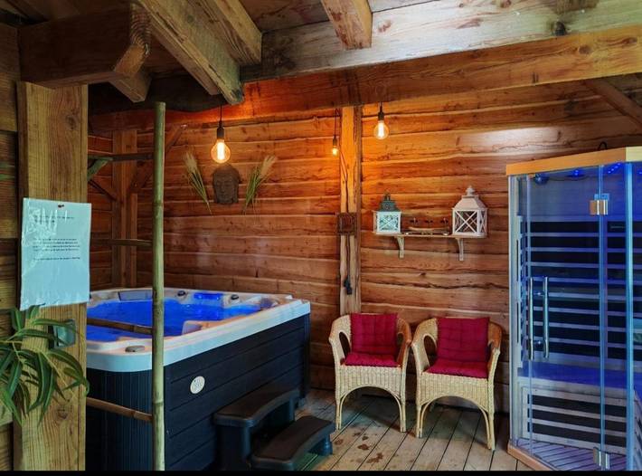 Maison de vacances pour 4 personnes, avec sauna ainsi que vue et terrasse