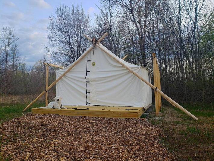Camping für 2 Personen, mit Garten und Terrasse, mit Haustier in Michigan