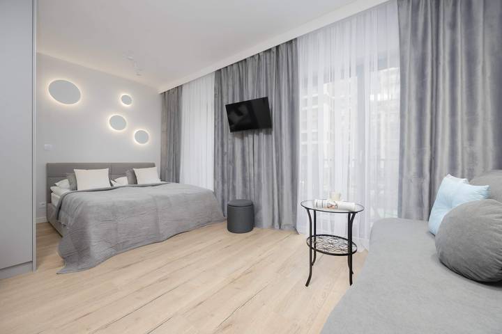 Studio dla 4 osób, z balkon/ taras, zwierzęta dozwolone w Warszawa