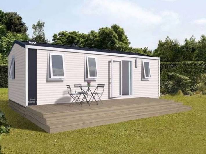 Mobil home pour 6 personnes, avec piscine et terrasse, animaux acceptés à Saint-Paul-en-Born