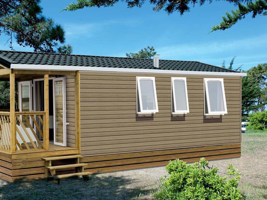 Camping Le Marqueval - Mobilhome 4 personas - Loggia 25m² + terraza - 2 habitaciones in Pourville-sur-Mer, Hautot-sur-Mer