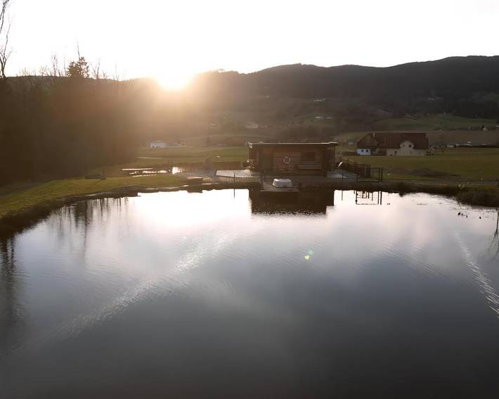 Ferienhaus für 5 Personen, mit Terrasse und Ausblick sowie Sauna und Seeblick, mit Haustier in Waldviertel