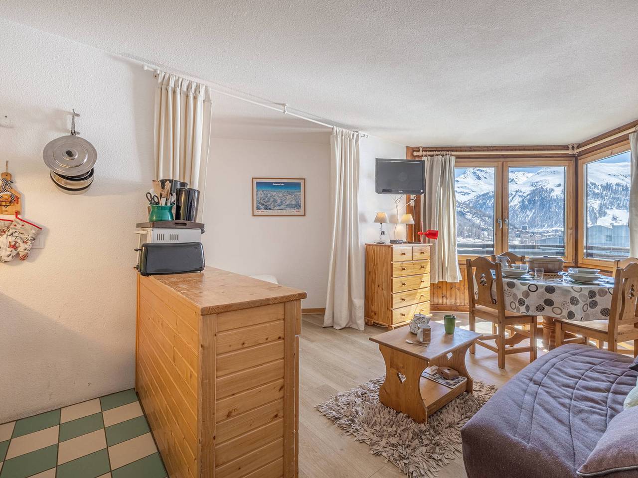 Ganzes Studio, Südliches Studio direkt an der Piste in Val-d'Isère, Haustiere erlaubt in Val-d'Isère, Nationalpark Vanoise