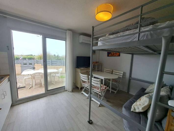 Studio pour 4 personnes, avec terrasse, animaux acceptés dans Marseillan-Plage