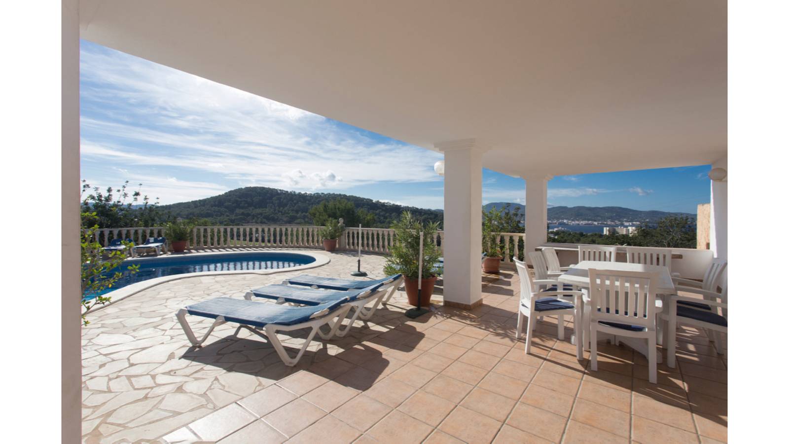 Villa für 8 Personen mit Terrasse in Sant Antoni de Portmany, Ibiza Westen