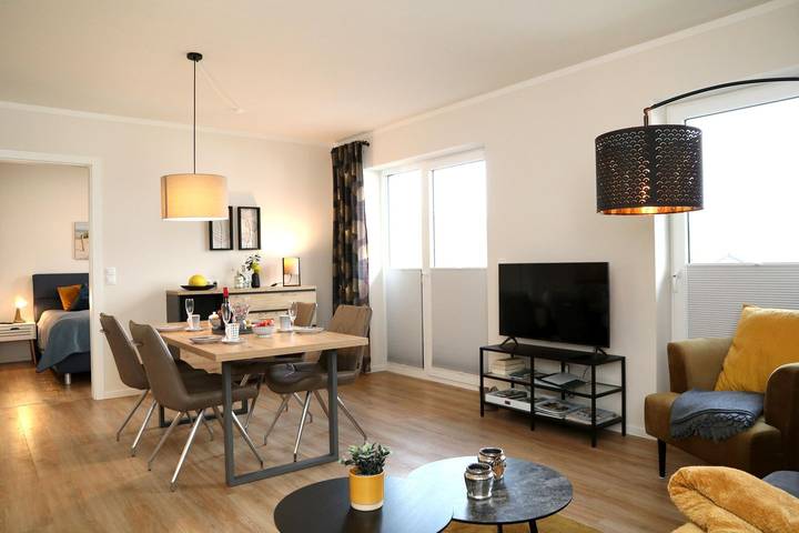 Ferienwohnung für 3 Personen, mit Balkon und Sauna sowie Ausblick