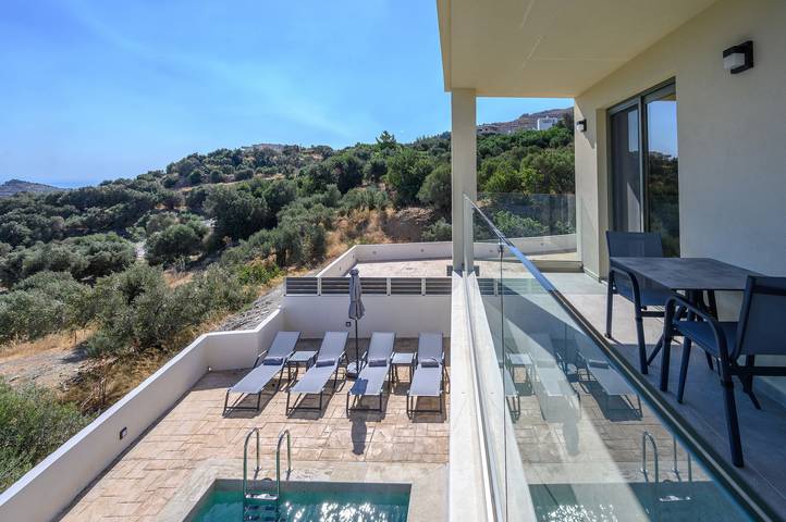 Villa für 4 Personen, mit Meerblick und Garten auf Kreta - 3