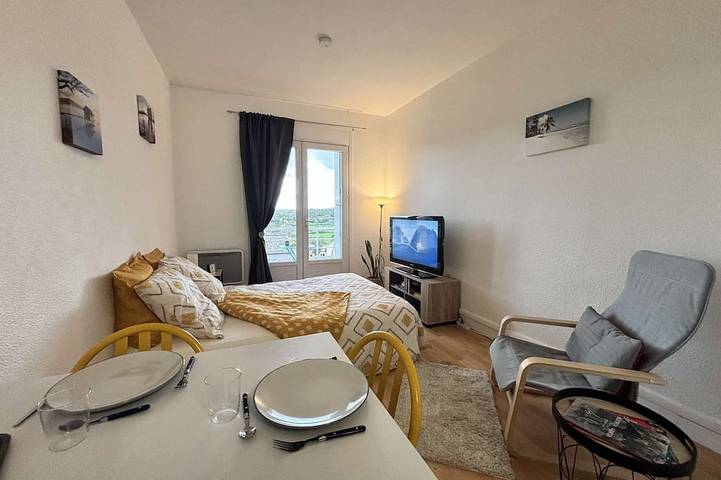 Appartement entier, Bella Vista - Studio - Balcon - Parking in Châtel-Guyon, Parc naturel régional des Volcans d'Auvergne