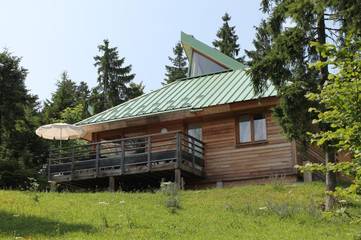 Gîte pour 5 personnes, avec piscine et bassin pour enfant ainsi que terrasse et vue, animaux acceptés à Prénovel
