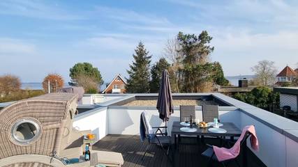 Ferienhaus für 4 Personen, mit Sauna und Ausblick sowie Terrasse, mit Haustier in Glücksburg