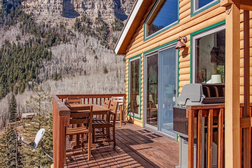 Blick auf die Berge Kabine mit zwei privaten Decks, in der Nähe von Purgatory & Electra Lake! in San Juan National Forest