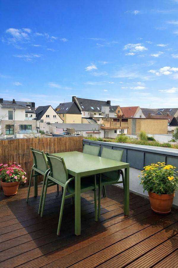 Ferienwohnung für 4 Personen, mit Balkon und Terrasse sowie Ausblick