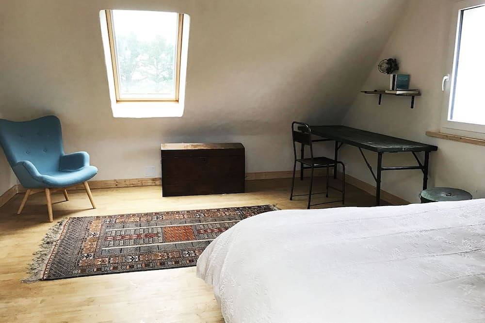 House on the wild coast of beautiful island at sea in Sauzon, Côte des Mégalithes