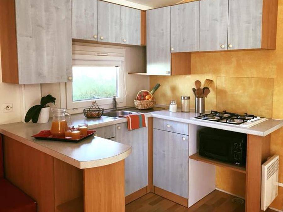 Camping Les Fontaines - Mobilheim 6 personen - Olivier (mit Klimaanlage) in Canet-en-Roussillon, Côte d'Améthyste