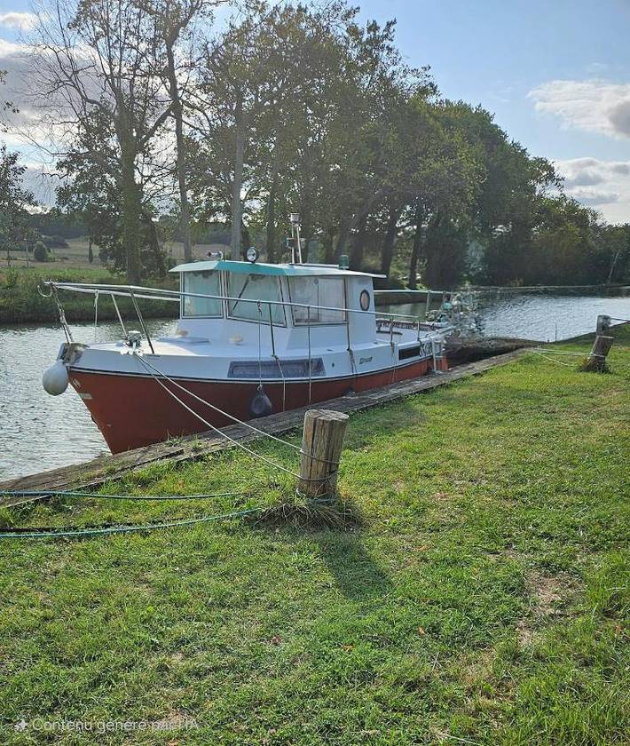 Bateau pour 4 personnes, avec Jardin et Vue à Labastide-d'Anjou