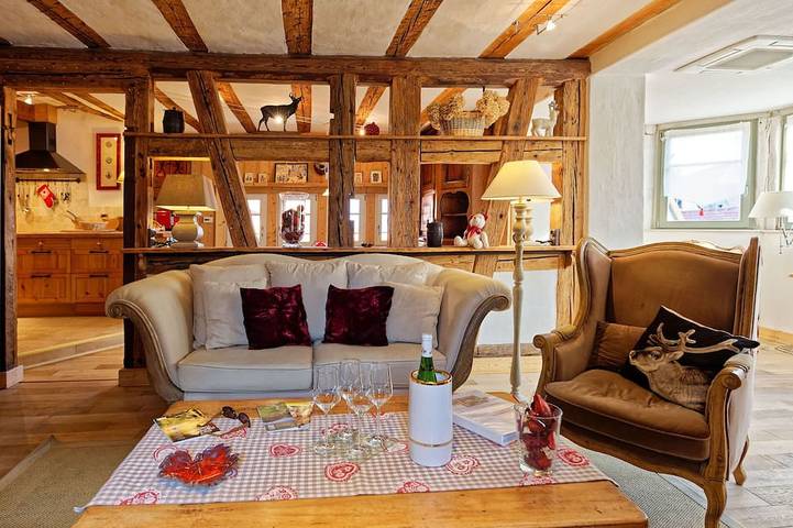 Gîte pour 4 personnes, avec balcon, animaux acceptés à Riquewihr
